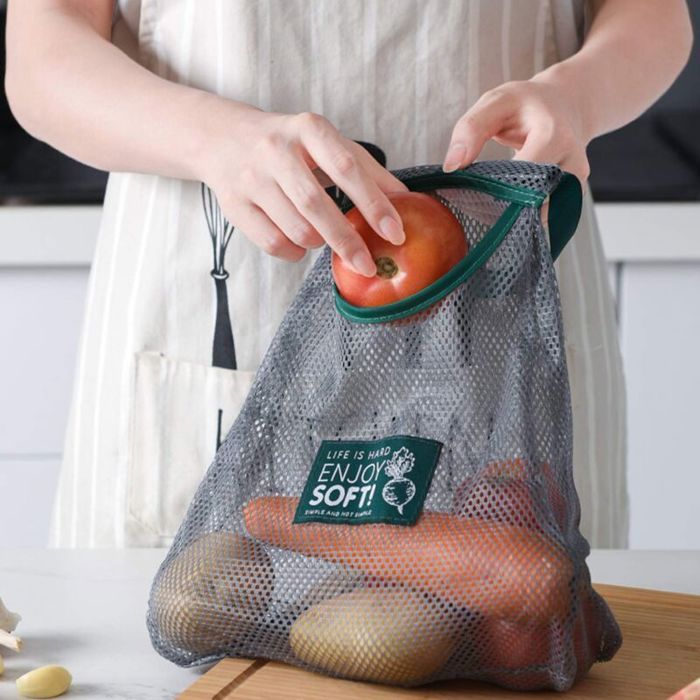 Filet De Course Fruits Lot de 2 filets de rangement réutilisables pour la cuisine, sac de ...