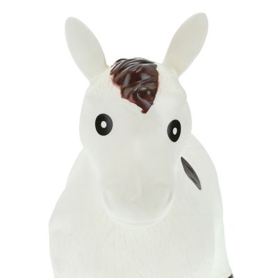 Relaxdays Animal sauteur en forme de lama, avec pompe à air, 3 ans et plus, sans BPA, jouet gonflable, crème - Jeux - Jouets