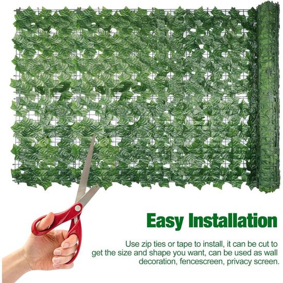Brise-vue En Lierre Artificiel Avec Fleurs - 3m X 1m - Résistant Aux UV - Pour Terrasse, Jardin Brise-vue En Lierre Artificiel Avec Fleurs - 3m X 1m - Résistant Aux UV - Pour Terrasse, Jardin