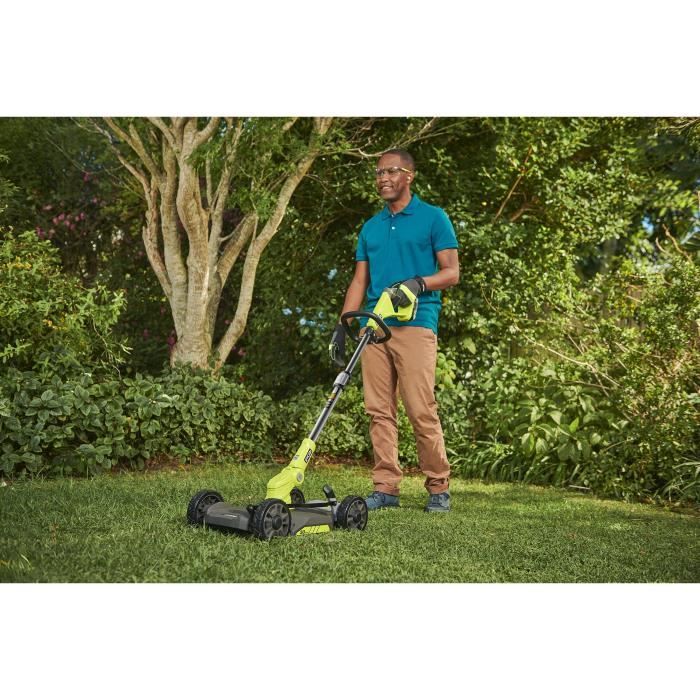 RYOBI Tondeuse 3-en-1 18V ONE+ Tondeuse coupe-bordures