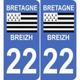 Autocollant Moto immatriculation 22 C/ôtes dArmor