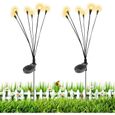 Lot de 2 ampoules solaires pour decoration de jardin Eclairage exterieur-Lucioles-Etanche-Pour terrasse, pelouse, arriere-cours-0