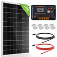 ECO-WORTHY Kit Panneau Solaire 120W + Contrôleur de charge solaire 30A pour Système Hors Réseau Charge la Batterie 12V de Campin3-0