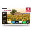 Téléviseur LED Smart HD Thomson 32'' (81 cm) Blanc Android - 32HA2S13W - Netflix, Prime Video, Disney+-0