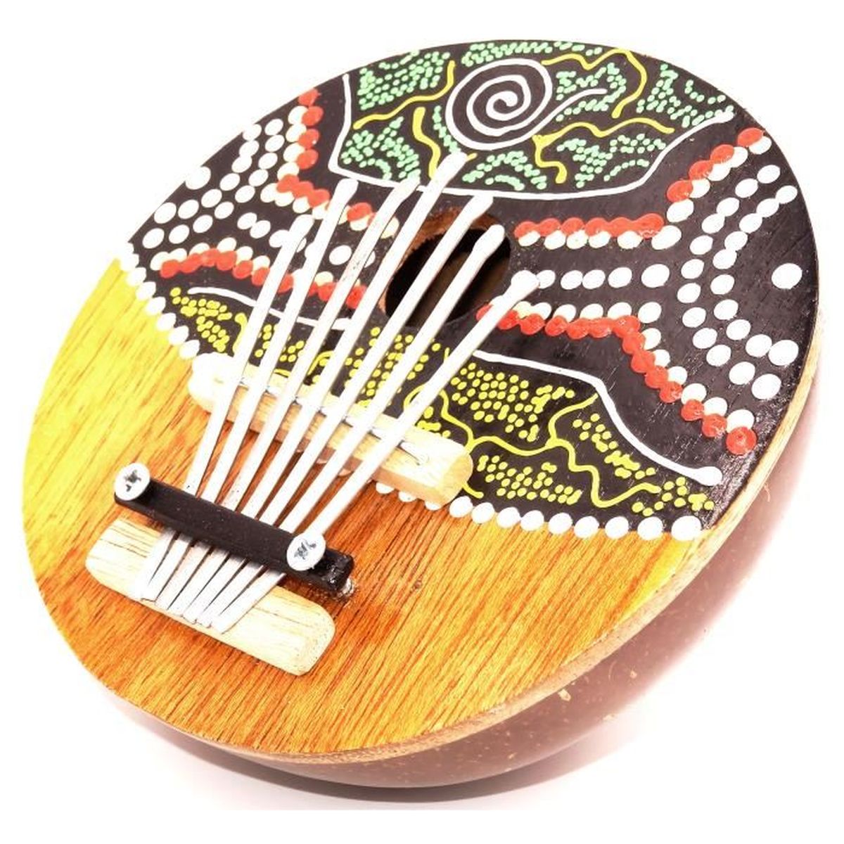 Karimba Kalimba Guitare Piano à Pouce Sanza Coco Instrument Musique Bois Peint