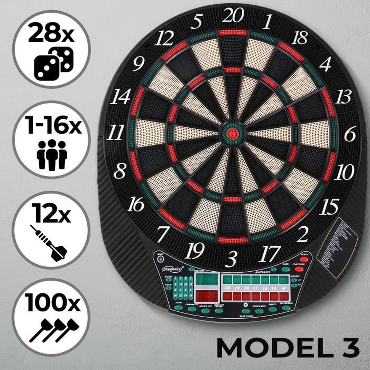 Anneau de Num/érotation Rotatif Traditionnel de Taille Officielle 18 en Poils Jeu Jeu de Flechettes Adulte WIN.MAX Cible Flechette,Jeux de Flechette /œil de B/œuf sans Agrafes