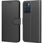 Coque Oppo Reno 6 5G Noir ,Aurstore Housse avec languette Etui Pochette En Cuir PU Multifonction,Protection En 360