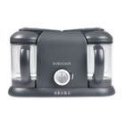 BEABA BÉABA - Babycook Duo - Robot Bébé 4 en 1 Mixeur-Cuiseur - Cuisson Vapeur rapide - Contenance XXL 2200 ml - Dark Grey