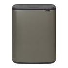 brabantia - poubelle 2x30l platinium - 221521