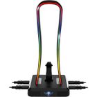 Support Casque Gaming - SPIRIT OF GAMER - SENTINEL - 11 Effets Lumineux - Hub USB - Compatible PC/PS4/Xbox