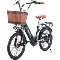 20" vélo électrique ville, 250w vélo électrique urbain, La hauteur recommandée est de 140cm et plus, Batterie 36V 10Ah,Cityrun-Vert