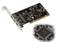 Carte  PCI Firewire 800 et 400 IEEE1394A et IEEE1394B sur port PCI 2+1 Sorties avec Chipset TI SN082AA2