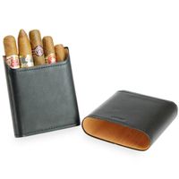 Etui à CIgares Adorini pour 3-5 cigares  en cuir Véritable - Modulable - Système de séparation flexible