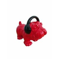 Bulldog DJ en polyrésine rouge, 30x16x22 cm - 50221011410521