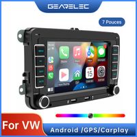 GEARELEC Autoradio Android pour VW 7' pouces Lecteur Mp5 Support Carplay,Bluetooth,GPS,FM,AM,WIFI