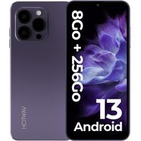 Smartphone HOTWAV Note 13 Pro - 6.6'' HD+ - 5160mAh - 8Go + 256Go - Android 13 - 4G Double Sim NFC - Violet