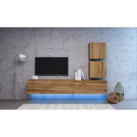 Ensemble de meubles de salon 1 VIVO - chêne wotan - avec LED - style moderne