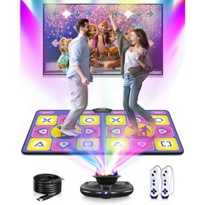 Tapis De Danse Acelufly – Double – Sans Fil – HDMI – 150 Chansons – Yoga, Jeux Caméra – Pour Enfants Et Adultes