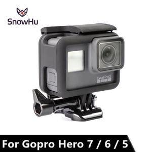 FIXATION - ROTULE SnowHu pour GoPro Hero 7 6 5 cadre monture bordure de protection cadre étui pour caméra noire Go Pro Hero 7 6