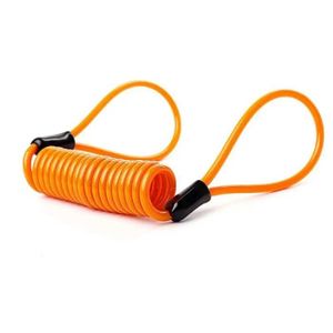 ANTIVOL - BLOQUE ROUE Orange - Câble de sécurité antivol pour moto, Rappel de sécurité pour vélo et scooter, Câble de verrouillage