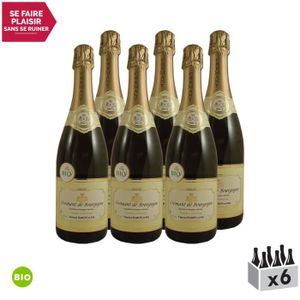 VIN BLANC Crémant de Bourgogne Blanc - Bio - Lot de 6x75cl -
