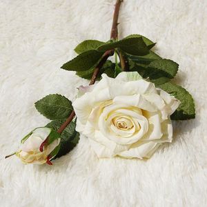 Rose blanche artificielle - Cdiscount