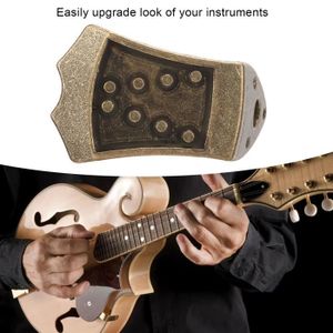 Artibetter Cordier de Mandoline avec Vis Triangle Métallique Couvercle de Cordier de Mandoline Pièces de Rechange de Mandoline Décor de Mandoline Bricolage pour Guitare Mandoline Doré 