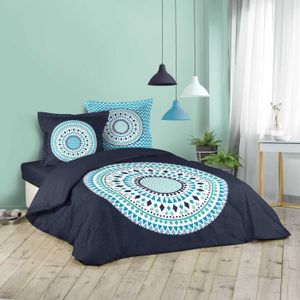 Gris Dreamhouse Housse De Couette Coton Cactus 200cm x 220cm avec 2 Housse doreiller 60cm x 70cm