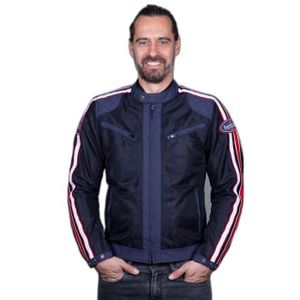 Blouson de moto Blouson moto tissu Helstons Pace Air - bleu/rouge/blanc - 4XL