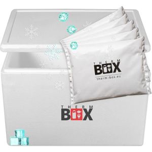 SAC ISOTHERME THERM BOX Grande boîte en polystyrène avec bloc réfrigérant pour glacière de transport - Réutilisable109
