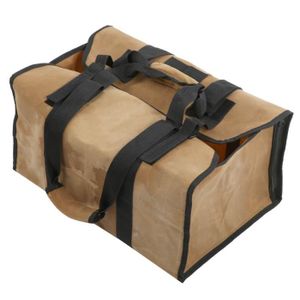 COFFRE DE JARDIN VBESTLIFE sac de rangement de jardin Sac de bûche imperméable en toile à double usage de grande capacité Sac de rangement pour
