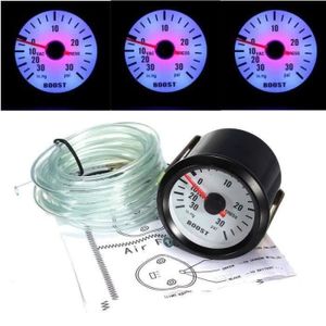 Jauge de Manomètre Turbo Universel 30 PSI Jauge Pression de Suralimentation avec Tuyau en PVC 