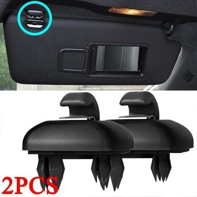 2 Pièces Clip Crochet Pare-Soleil Voiture - Compatible Audi A1 A3 A4 A5 Q3 Q5, Support Attache Intérieur