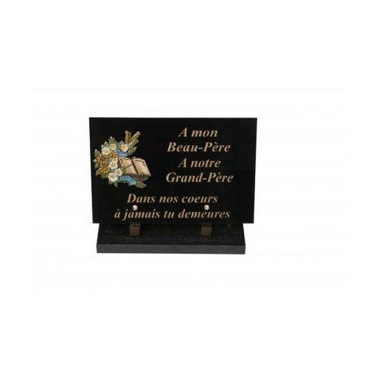 Plaque Funeraire Couleurs Gravee Or Achat Vente Plaque