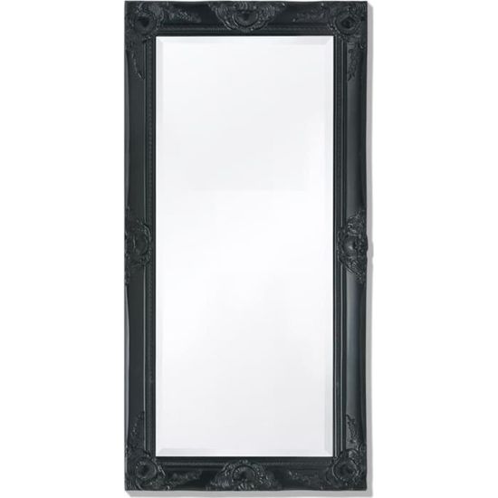 Miroir Mural moderne pour Salon, Chambre ou Dressing Style baroque 100 x 50 cm Noir
