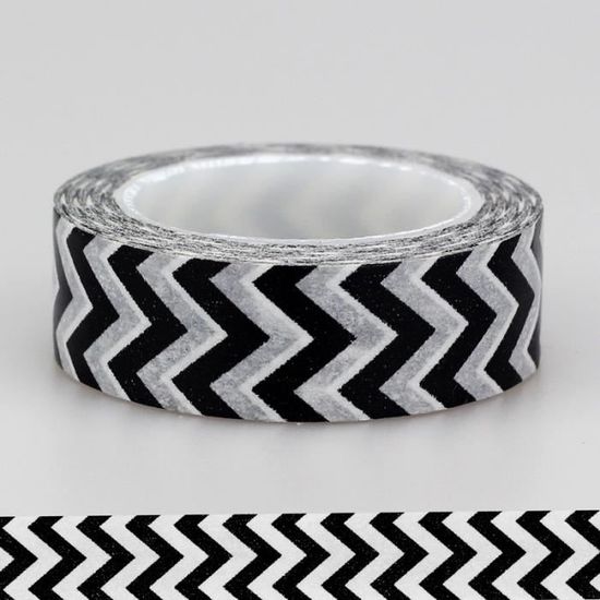 Ruban Washi Film Noir Et Blanc - 3 Largeurs (10, 22, 38 Mm), 5 M, Décoration DIY Fête Mariage