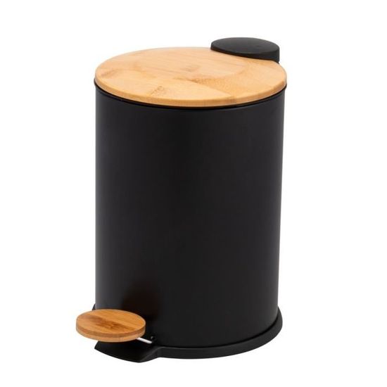 Poubelle Suspendue Wc Poubelle Salle De Bain Bremermann Savona 6L - Support Mural Inclus | Couvercle Pivotant Design Seau Bain Support Mural Design