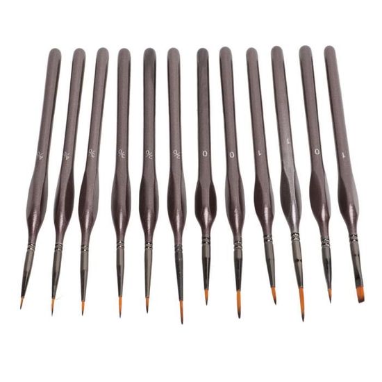 Pinceaux Modélisme - 11 Pièces Professionnels Détail Pinceaux Et 3 Pièces Drybrush Pour