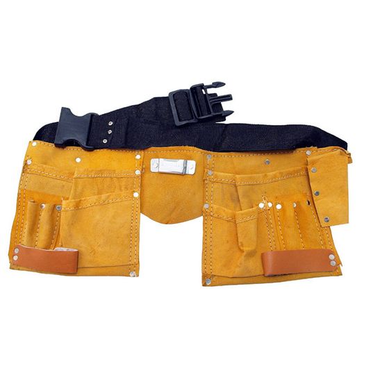 Ceinture porte outils en cuir 11 poches Cdiscount Bricolage