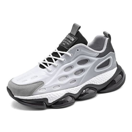 Chaussures De Basket-ball Pour Homme - Antidérapantes - Légères - Respirantes - Absorption Des Chocs - Chaussures De Marche, Blanc, 39 EU