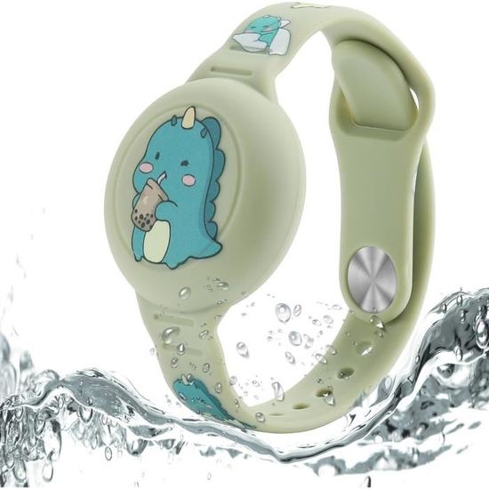 2 Pièces Bracelet Compatible Airtag Enfant, Étui De Protection Compatible Pour Airtags Waterproof, Anti-Rayures GPS Bracelet, Bracelets Compatible Pour Apple AirTag (Rose + Bleu