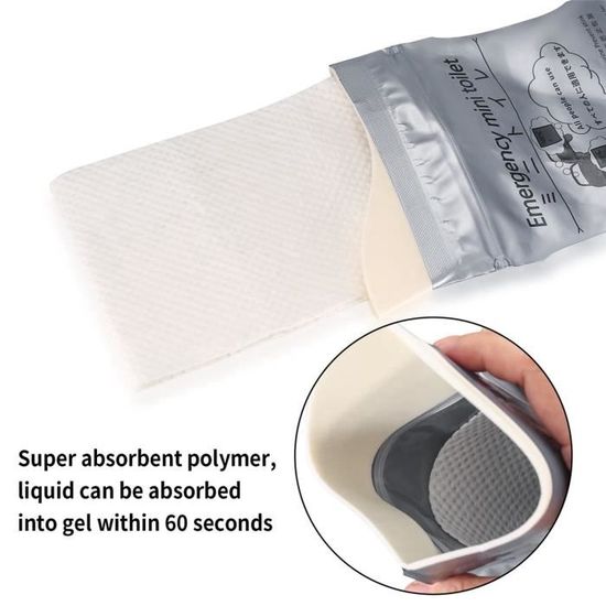 Lot De 6 D'urinoir Jetable, 700 ML, Toilettes Portables Pour Le Camping