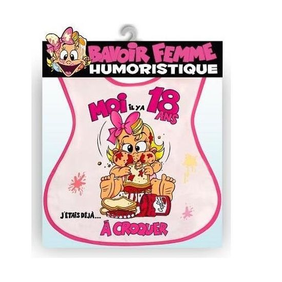 Bavoir Anniversaire Rose 18ans X1 Cdiscount Maison