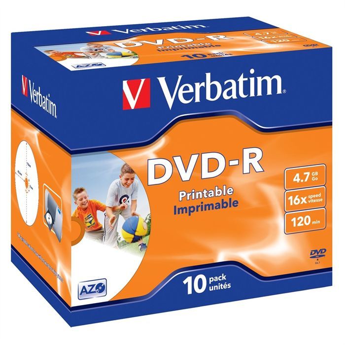 Verbatim DVD R 4.7 Go 16x imprimable par 10 boite - vue 5