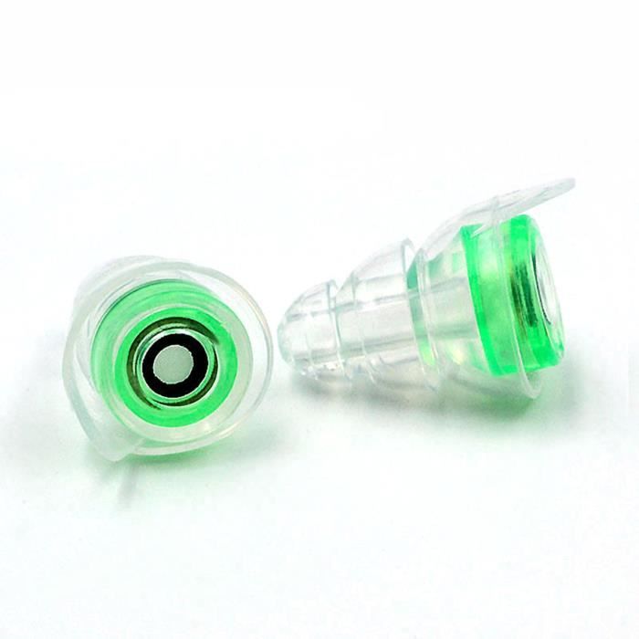 1 paire de DJ oreille bouchons Anti bruit ronflement bouchons d’oreilles confortables pour concert étude dormir-Vert