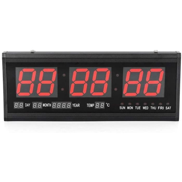 Reveil numérique, horloge LED digital, reveil matin de grand écran
