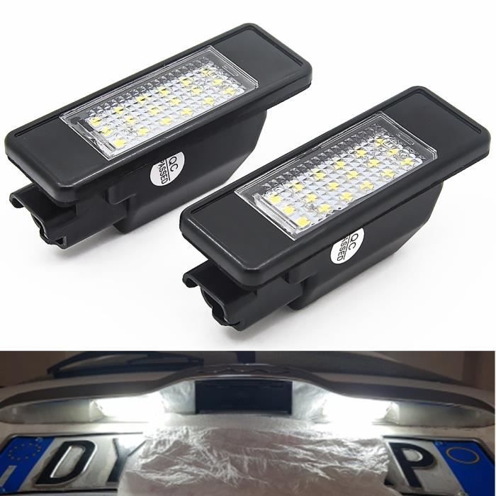 Lumière de plaque d'immatriculation de voiture LED pour CITROEN C2 3D / C3 5D / C4 3D / C4 5D / C5 4D / C5 5D / C6 4D / C8 4D DS3 3D