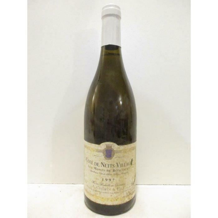côtes de nuits villages chopin et fils les monts de boncourt blanc 1997 - bourgogne