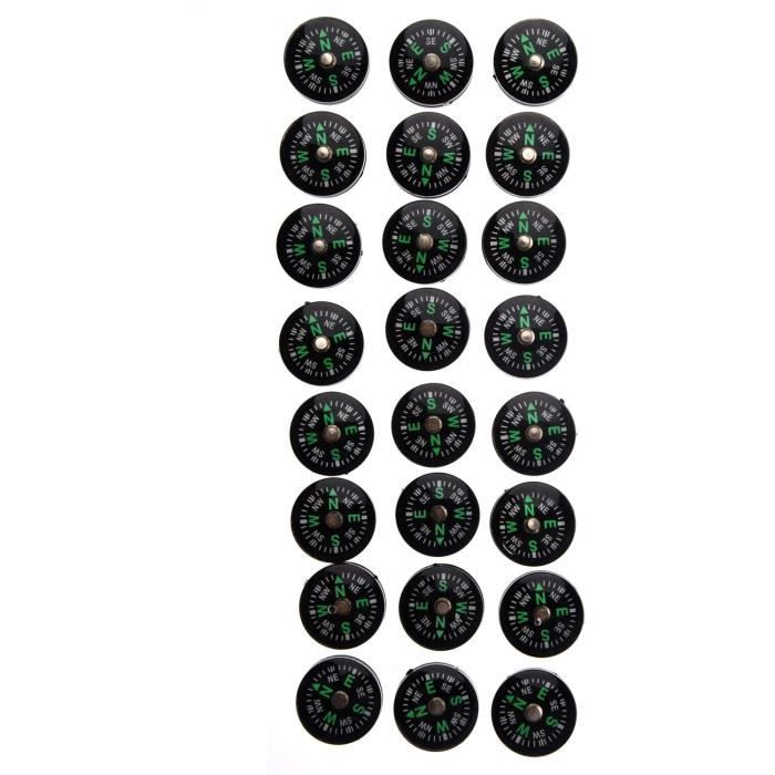 Baalaa Lot de 24 petites boussoles de 20 mm pour kit de survieA235