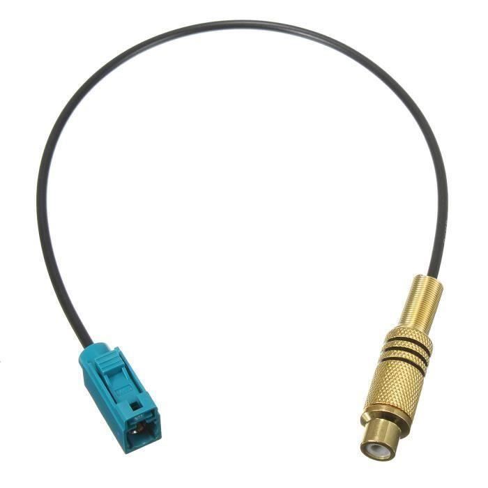 Autoradio Câble Adaptateur Fiche FAKRA Vers RCA Femelle Pour VW Ford Mercedes Bo04257